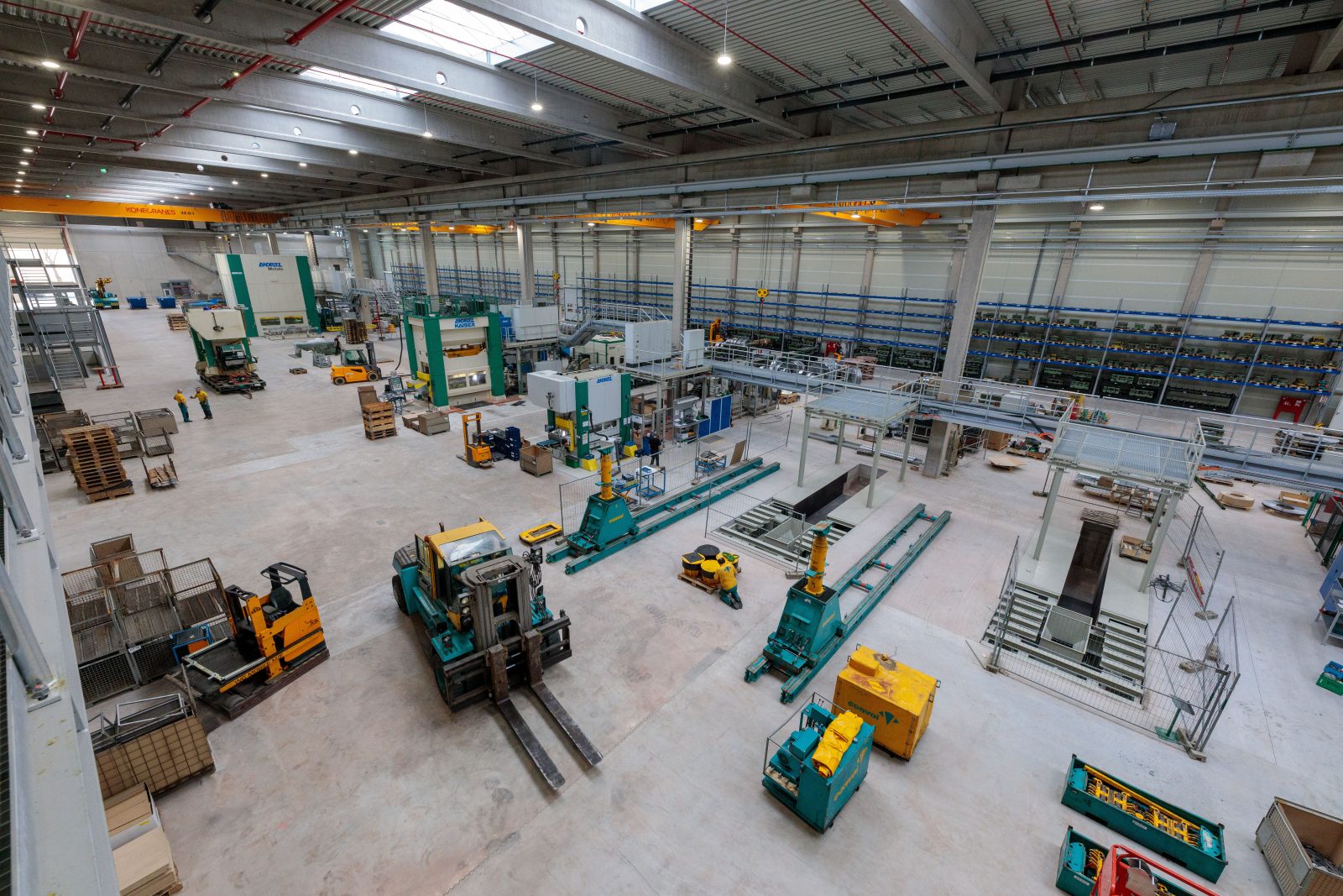 Industrial facility interior during a Presto Movers equipment relocation