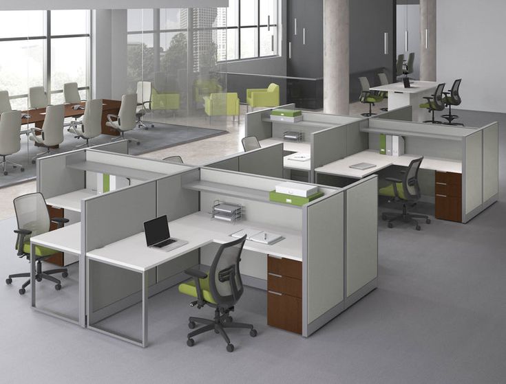 Modular cubicle workstations configured to a floor plan