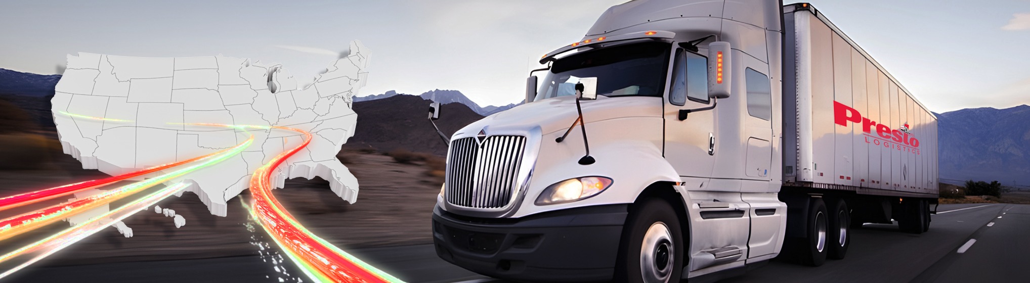 A Presto Movers moving truck ready for a residential job in Los Angeles