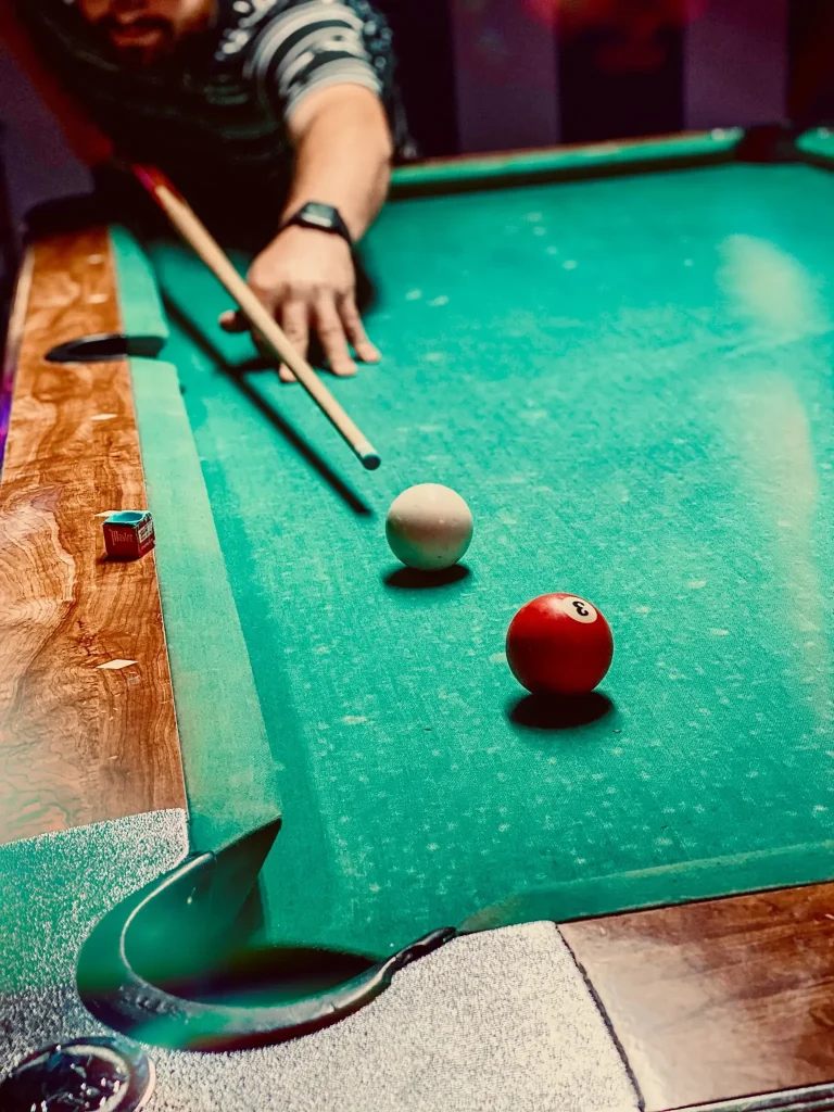 pool table movers showing playing