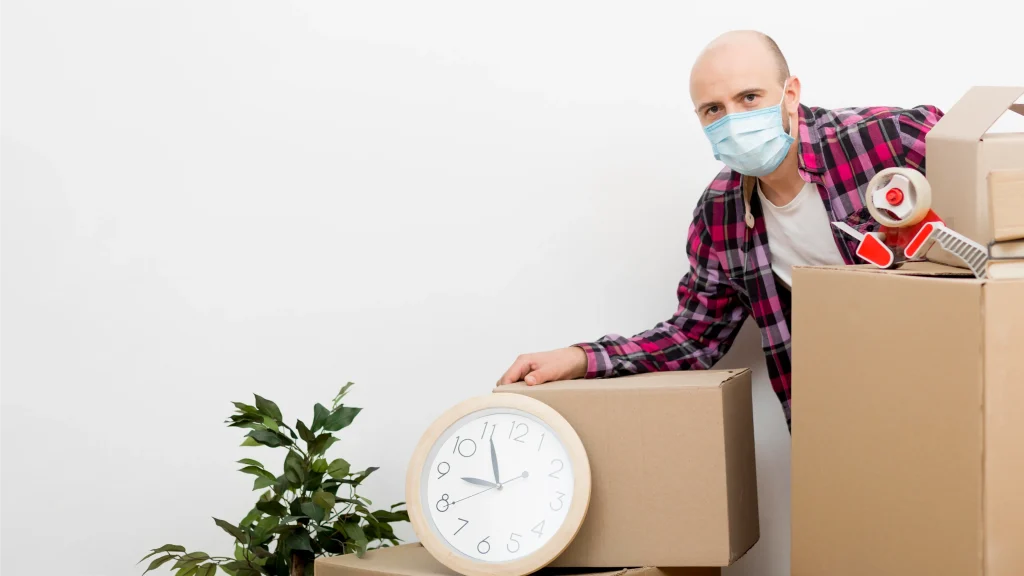 man moving new house
